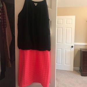 Charlotte Russe Black & Hot Pink Dress—NWT—Size XS